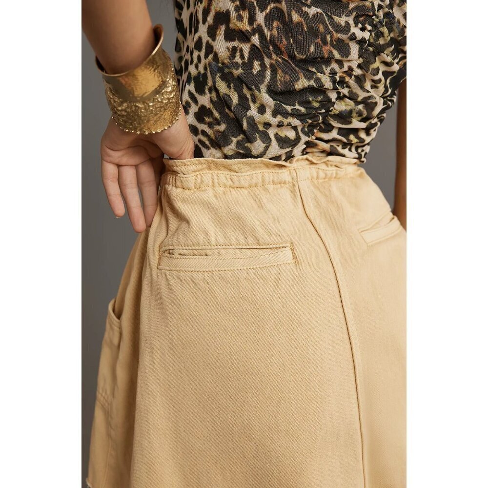 Anthropologie Pilcro Reworked Denim Skater Mini Skirt L - Picture 3 of 4